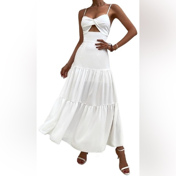 Dresses & Skirts - White Boho Maxi Dress NWT Size S Beach Bridal Shower Resort Vacation